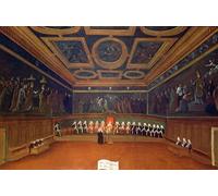 SERENDIPITP Aesthetic Poster Photo Wall Print Retro Picture the Room of the Council of Ten Doges Palaceese Venice by Gabriele Bella Modern Wall Artwork for Home Decor 60x90cm