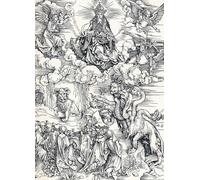 SERENDIPITP Aesthetic Poster Photo Wall Print Retro Picture the Seven-headed Beast and the Beast with Lamb`s Horns by Albrecht Dürer Modern Wall Artwork for Home Decor 60x90cm