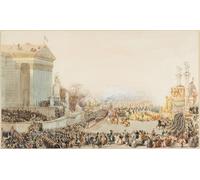 SERENDIPITP Aesthetic Poster Photo Wall Print Retro Picture the Translation of the Ashes of Napoleon December by Eugene Louis Lami Modern Wall Artwork for Home Decor 60x90cm