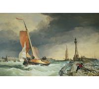 SERENDIPITP Aesthetic Poster Photo Wall Print Retro Picture Zuider Zee Boat Returning to Port by Edward William Cooke Modern Wall Artwork for Home Decor 60x90cm