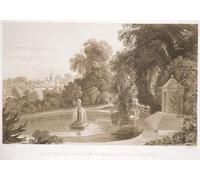 SERENDIPITP Canvas Nordic Poster View of the Temple of Suryah and the Fountain of Mahah Doo with a distant view of the north side of the Mansion House Sezincote for Home Decor 60x90cm
