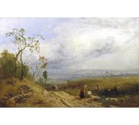 SERENDIPITP Retro Picture Poster Wall Art Pictures Painting a Peep At the Hampstead Heath by Baker Pyne Wall Art Canvas Print for Wall Decor 60x90cm