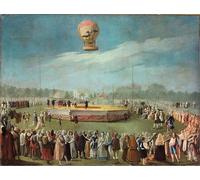 SERENDIPITP Retro Picture Poster Wall Art Pictures Painting Ascent of a Balloon in the Presence of the Court of Charles Iv by Antonio Carnicero Wall Art Canvas Print for Wall Decor 60x90cm