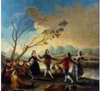 SERENDIPITP Retro Picture Poster Wall Art Pictures Painting Ball on the Edge of the Manzanares Painting by Francisco De Goya Wall Art Canvas Print for Wall Decor 60x90cm