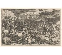 SERENDIPITP Retro Picture Poster Wall Art Pictures Painting Battle Between the Israelites and the Amalekites by Antonio Tempesta Wall Art Canvas Print for Wall Decor 60x90cm