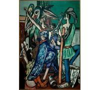 SERENDIPITP Retro Picture Poster Wall Art Pictures Painting Begin the Beguine by Max Beckmann Wall Art Canvas Print for Wall Decor 60x90cm