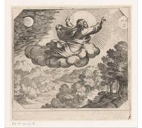 SERENDIPITP Retro Picture Poster Wall Art Pictures Painting God Creates the Sun the Moon and the Stars by Antonio Tempesta Wall Art Canvas Print for Wall Decor 60x90cm