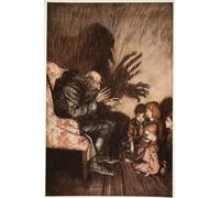 SERENDIPITP Retro Picture Poster Wall Art Pictures Painting He Preferred Making Friends Among the Rising Generation by Arthur Rackham Wall Art Canvas Print for Wall Decor 60x90cm