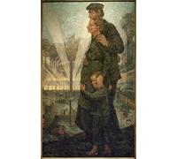 SERENDIPITP Retro Picture Poster Wall Art Pictures Painting High Angle View of Harlem River Drive Running Past the Ground by William Davis Hassler Wall Art Canvas Print for Wall Decor 60x90cm