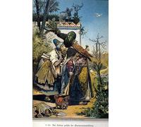 SERENDIPITP Retro Picture Poster Wall Art Pictures Painting Illustration of Vogel for the Tale of Brothers Jacob and Wilhelm Grimm the Old Sultan by Hermann Vogel for Wall Decor 60x90cm