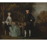 SERENDIPITP Retro Picture Poster Wall Art Pictures Painting Lady Lloyd and Her Son Richard Savage Lloyd by Gainsborough Wall Art Canvas Print for Wall Decor 60x90cm