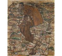 SERENDIPITP Retro Picture Poster Wall Art Pictures Painting Levitation The Blind II by Egon Schiele Wall Art Canvas Print for Wall Decor 60x90cm