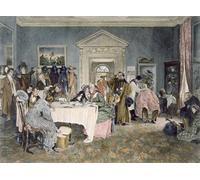 SERENDIPITP Retro Picture Poster Wall Art Pictures Painting London to York Time's Up an Incident in the Old Days by Walter Dendy Sadler Wall Art Canvas Print for Wall Decor 60x90cm
