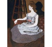 SERENDIPITP Retro Picture Poster Wall Art Pictures Painting Misia Godebska-Natanson by Felix Edouard Vallotton Wall Art Canvas Print for Wall Decor 60x90cm