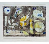 SERENDIPITP Retro Picture Poster Wall Art Pictures Painting Monster in Readiness by Paul Klee Wall Art Canvas Print for Wall Decor 60x90cm