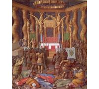 SERENDIPITP Retro Picture Poster Wall Art Pictures Painting Ms Fr F Desecration of the Temple of Jerusalem in Bc by Jean Fouquet Wall Art Canvas Print for Wall Decor 60x90cm
