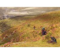 SERENDIPITP Retro Picture Poster Wall Art Pictures Painting on the South Downs by Albert Goodwin Wall Art Canvas Print for Wall Decor 60x90cm
