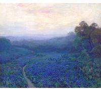 SERENDIPITP Retro Picture Poster Wall Art Pictures Painting Path Through a Field of Bluebonnets by Julian Onderdonk Wall Art Canvas Print for Wall Decor 60x90cm