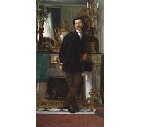 SERENDIPITP Retro Picture Poster Wall Art Pictures Painting Portrait of Eugène Coppens De Fontenay by Jacques Wall Art Canvas Print for Wall Decor 60x90cm