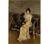 SERENDIPITP Retro Picture Poster Wall Art Pictures Painting Portrait of Sofia Botkina by Valentin Aleksandrovich Serov Wall Art Canvas Print for Wall Decor 60x90cm