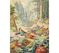 SERENDIPITP Retro Picture Poster Wall Art Pictures Painting Roland At Roncevaux by Frederic Theodore Lix Wall Art Canvas Print for Wall Decor 60x90cm