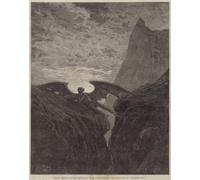 SERENDIPITP Retro Picture Poster Wall Art Pictures Painting Satan Resting on the Mountain by Gustave Dore Wall Art Canvas Print for Wall Decor 60x90cm