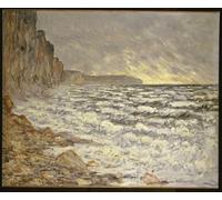 SERENDIPITP Retro Picture Poster Wall Art Pictures Painting Seafront Fecamp by Claude Monet Wall Art Canvas Print for Wall Decor 60x90cm