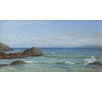SERENDIPITP Retro Picture Poster Wall Art Pictures Painting Seas Breaking on Rocks with a Distant Coastline Arthur Wall Art Canvas Print for Wall Decor 60x90cm
