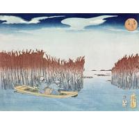 SERENDIPITP Retro Picture Poster Wall Art Pictures Painting Seaweed Gatherers At Omari From the Series 'famous Views of the Eastern Capital by Utagawa Kuniyoshi for Wall Decor 60x90cm