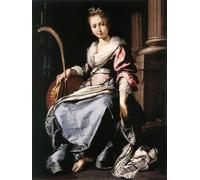 SERENDIPITP Retro Picture Poster Wall Art Pictures Painting St Cecilia by Bernardo Strozzi Wall Art Canvas Print for Wall Decor 60x90cm