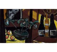 SERENDIPITP Retro Picture Poster Wall Art Pictures Painting Still Life on Brown and Yellow by Max Beckmann Wall Art Canvas Print for Wall Decor 60x90cm
