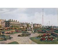 SERENDIPITP Retro Picture Poster Wall Art Pictures Painting Sunk Gardens Clacton on sea by Alfred Robert Quinton Wall Art Canvas Print for Wall Decor 60x90cm