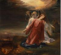 SERENDIPITP Retro Picture Poster Wall Art Pictures Painting the Agony in the Garden by George Richmond Wall Art Canvas Print for Wall Decor 60x90cm