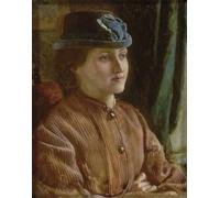 SERENDIPITP Retro Picture Poster Wall Art Pictures Painting the Artist's Wife by Robert Braithwaite Martineau Wall Art Canvas Print for Wall Decor 60x90cm