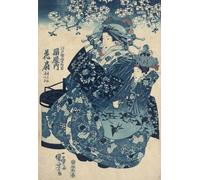 SERENDIPITP Retro Picture Poster Wall Art Pictures Painting the Courtesan Hanao of Ogiya by Kuniyoshi by Utagawa Kuniyoshi Wall Art Canvas Print for Wall Decor 60x90cm