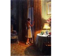 SERENDIPITP Retro Picture Poster Wall Art Pictures Painting the Late Arrival by Delphin Enjolras Wall Art Canvas Print for Wall Decor 60x90cm