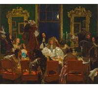 SERENDIPITP Retro Picture Poster Wall Art Pictures Painting the Life of Buckingham by Augustus Leopold Egg Wall Art Canvas Print for Wall Decor 60x90cm