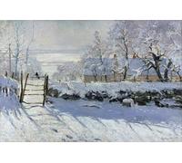 SERENDIPITP Retro Picture Poster Wall Art Pictures Painting the Magpie by Claude Monet Wall Art Canvas Print for Wall Decor 60x90cm