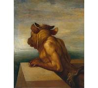SERENDIPITP Retro Picture Poster Wall Art Pictures Painting The Minotaur George Frederic Watts Wall Art Canvas Print for Wall Decor 60x90cm
