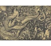 SERENDIPITP Retro Picture Poster Wall Art Pictures Painting the Monster of War by Leon Bakst Wall Art Canvas Print for Wall Decor 60x90cm