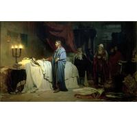SERENDIPITP Retro Picture Poster Wall Art Pictures Painting the Raising of Jairus's Daughter by Ilya Efimovich Repin Wall Art Canvas Print for Wall Decor 60x90cm