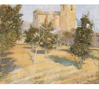 SERENDIPITP Retro Picture Poster Wall Art Pictures Painting the Rector's Orchard by Joaquin Mir Trinxet Wall Art Canvas Print for Wall Decor 60x90cm