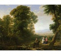 SERENDIPITP Retro Picture Poster Wall Art Pictures Painting the Rest on the Flight Into Egypt by Claude Lorrain Wall Art Canvas Print for Wall Decor 60x90cm