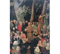 SERENDIPITP Retro Picture Poster Wall Art Pictures Painting the Sermon of John the Baptist Detail by Pieter Brueghel the Younger Wall Art Canvas Print for Wall Decor 60x90cm