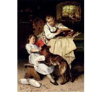 SERENDIPITP Retro Picture Poster Wall Art Pictures Painting The Unexpected Guest Theodore Gerard Wall Art Canvas Print for Wall Decor 60x90cm