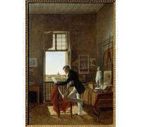 SERENDIPITP Retro Picture Poster Wall Art Pictures Painting the Workshop of Francois Edouard Picot At Villa Medicis Painting by Francois Edouard Picot Wall Art Canvas Print for Wall Decor 60x90cm