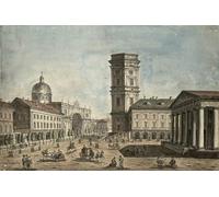 SERENDIPITP Retro Picture Poster Wall Art Pictures Painting View of Nevsky Prospekt St. Petersburg by Fedor Aleksandrovich Vasiliev Wall Art Canvas Print for Wall Decor 60x90cm