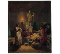 SERENDIPITP Retro Picture Poster Wall Art Pictures Painting Virgil Reading From the Aeneid by Jean Auguste Ingres Wall Art Canvas Print for Wall Decor 60x90cm