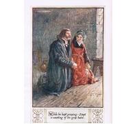 SERENDIPITP Retro Picture Poster Wall Art Pictures Painting While He Kept Prayingi Held a Counting of His Grey Hairs by Charles Edmund Brock Wall Art Canvas Print for Wall Decor 60x90cm