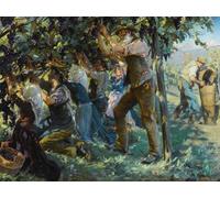 SERENDIPITP Retro Picture Poster Wall Art Pictures Painting Wine Harvest in the Tyrol Peder Wall Art Canvas Print for Wall Decor 60x90cm
